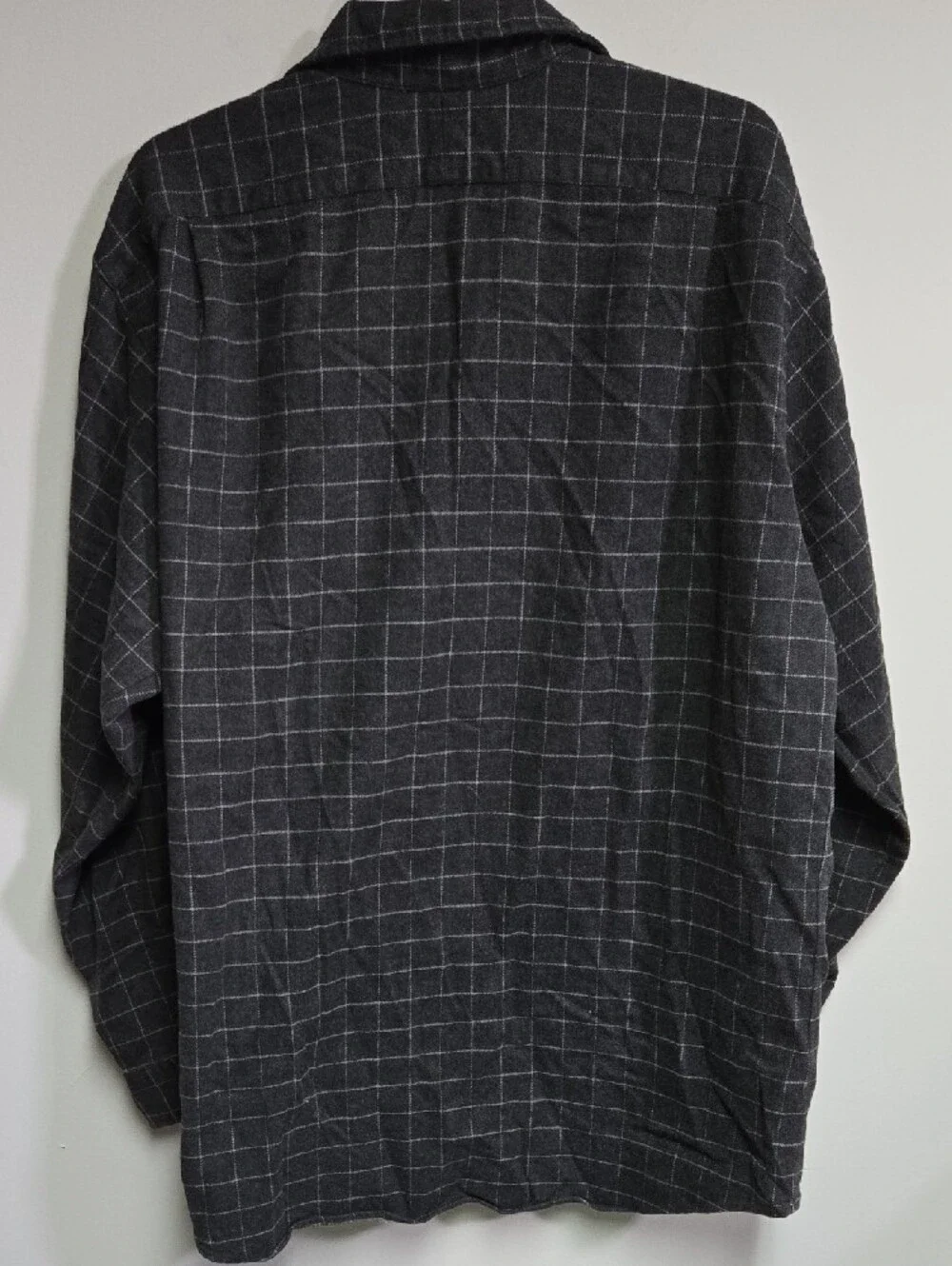 Polo by Ralph Lauren Men’s Charcoal Windowpane Button-Down Shirt 100% Cotton XL